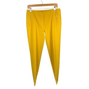 Zac & Rachel Mustard Yellow Pull On Slacks Straight Leg Ankle Pants NWOT Size 8